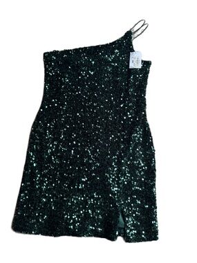 Midnight Doll Emerald Green Sequin Mini Dress